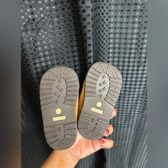 Timberland Kids Brown Boots with Yellow Accents - Picture 3 of 3